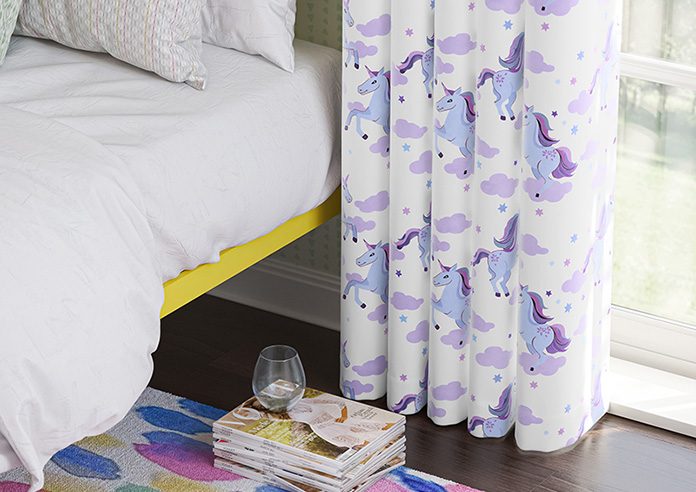 Unicorn Magic, Purple - Made to Measure Curtains - Image 5